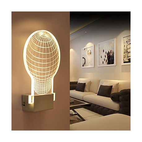 Acrylic Wall Lamp PVC Lamp Light Chip LED / Bulb Included Modern/Contemporary Metal 220V 5㎡-10㎡ L16.8**H25.3*W5CM 5W