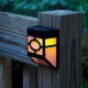 Warm Yellow Solar Powered Wall Mount 2 LED Lantern Light Deck Lamp(CIS-57245)