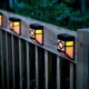 Warm Yellow Solar Powered Wall Mount 2 LED Lantern Light Deck Lamp(CIS-57245)