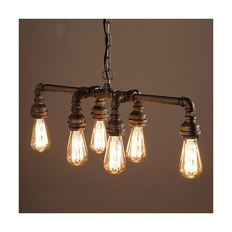 Edison Retro Loft Style Vintage Industrial Pendant Light Lamp Metal Water Pipe,Luminaire Lampara Colgantes