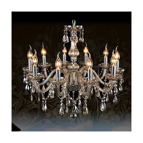 110V OR 220V 10Lights Luxury Crystal Chandelier/Cognac Color/K9 Crystal Chandeliers Living Room / Bedroom