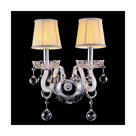 Crystal/Mini Style Wall Sconces/Candle Wall Lights , Modern/Contemporary E12/E14 Glass