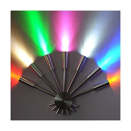 7W Modern Led Wall Light with Scattering Light Fanshaped 7 Metal Sticks Chic Style