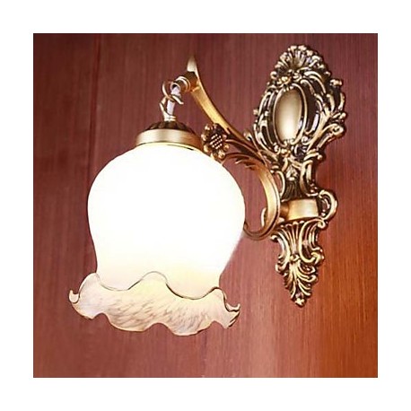 Bathroom Wall Light,1 Light, Classic Metal Glass Painting