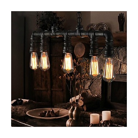 MAX 40W Traditional/Classic / Vintage / Lantern / Country / Retro Mini Style Painting Metal Pendant LightsLiving Room / Bedroom 