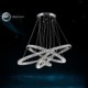 Modern LED Pendant Light Clear Crystal Ceiling Chandeliers Lighting Lamp with D100CM+D80CM+D60CM+D40CM CE FCC UL