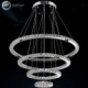 Modern LED Pendant Light Clear Crystal Ceiling Chandeliers Lighting Lamp with D100CM+D80CM+D60CM+D40CM CE FCC UL