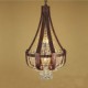 Post Modern Luxury Leather Crystal Creative Lron Chandelier