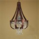 Post Modern Luxury Leather Crystal Creative Lron Chandelier