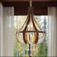 Post Modern Luxury Leather Crystal Creative Lron Chandelier