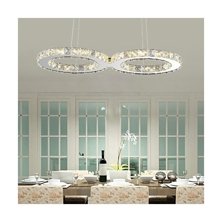 20 W Modern/Contemporary Crystal / LED Chrome Metal Pendant Lights Bedroom / Dining Room / Study Room/Office