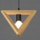 E27 Line 1M 30*30CM European-Style Creative Country Restoring Ancient Ways Triangular Wood Box Droplight LED