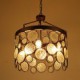 Vintage Iron Glass Chandelier