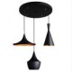 60W Streamlined Pendant Light in Black