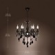 Chandelier Black Crystal Modern 6 Lights