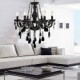 Chandelier Black Crystal Modern 6 Lights