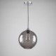 Modern Glass Pendant Light in Round Smoke grey Bubble Design