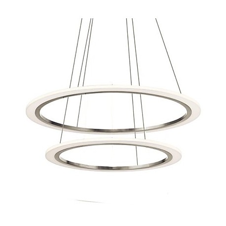 LED Acrylic Pendant Lamps Ceiling Hanging Chandeliers Light Fixtures with 2 ring 6080 CE FCC ROHS