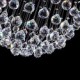 LED Pendant Light Modern Crystal Chandelier 5 Lights Silver Canpoy Clear Crystal Globe Ceiling Lamps Fixtures H130CM