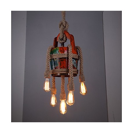 American Country Hemp Clothing Store Coffee Pavilion Restaurant Chandelier Chandelier Retro Pattern Of Patented Products