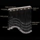 LED Pendant Light 6 Lights Modern Silver Canpoy Transparent Crystal Waves Ceiling Lighting Fixtures