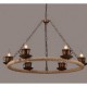 Ceramic Coffee Industry Wind Rope Chandelier RetroLron Chandelier Simple Restaurant