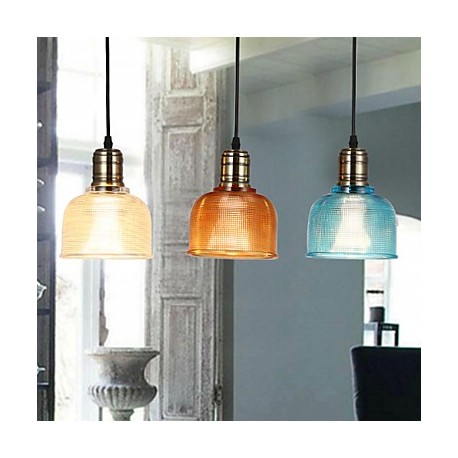 E27 Line 1M 14*18CM Nordic Personality Small Droplight Of Stained Glass Chandelier Restoring Ancient Ways LED