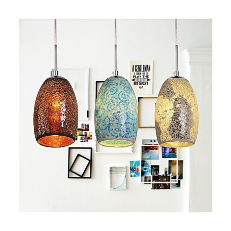 60W Traditional/Classic / / Vintage Painting Metal Pendant Lights