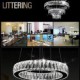 LED Crystal Chandelier Lights Modern Lighting Three Rings D305070 K9 Large Crystal Hotel Ceiling Light Fixtures