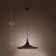 Comtemporary Aluminum Pendant Light with Black Shade