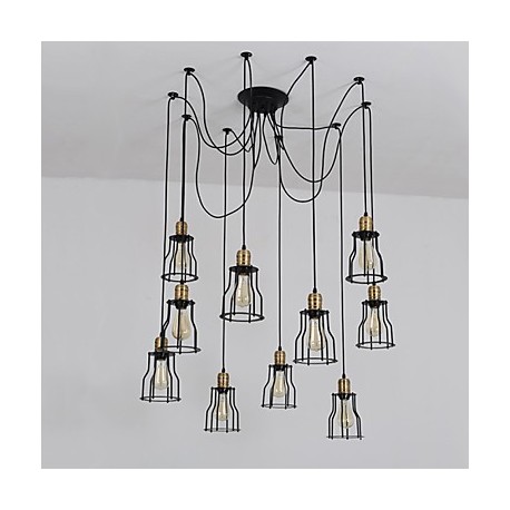 Vintage Edison Multiple Ajustable DIY Ceiling Lamp Light Pendant Lighting Chandelier Modern Chic Industrial Dining