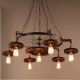 Creative Gear Of Retro Home Furnishing Bedroom Aisle Iron Chandelier