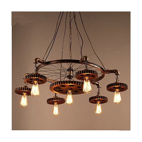 Creative Gear Of Retro Home Furnishing Bedroom Aisle Iron Chandelier