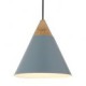 Mini Artistic Cone Pendant Lamp/1 Light/Mordern Simplicity/Finish Black/White/Dusty Blue/Aluminum & Wooden Droplight