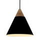 Mini Artistic Cone Pendant Lamp/1 Light/Mordern Simplicity/Finish Black/White/Dusty Blue/Aluminum & Wooden Droplight