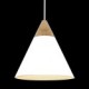 Mini Artistic Cone Pendant Lamp/1 Light/Mordern Simplicity/Finish Black/White/Dusty Blue/Aluminum & Wooden Droplight