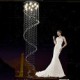 Modern Crystal LED Pendant Light Chandeliers Lighting Lamps Fixtures with Single Spiral D70CM H250CM CE FCC UL