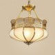 The New Classical Copper Semi Ceiling lamp Copper Aisle Porch