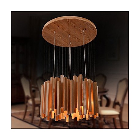 Hotel Engineering Wood Art Personality Line Room Chandelier