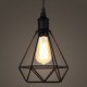 Amercian Bedroom Small Steel Birdcage Pendant Vintage Retro DIY Drop Light Industrial Lighting Fixture for Home Decorate