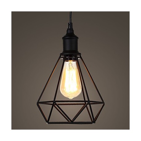 Amercian Bedroom Small Steel Birdcage Pendant Vintage Retro DIY Drop Light Industrial Lighting Fixture for Home Decorate