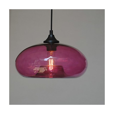 Modern Characteristic Pendant, 1 Light With Transparent Shade