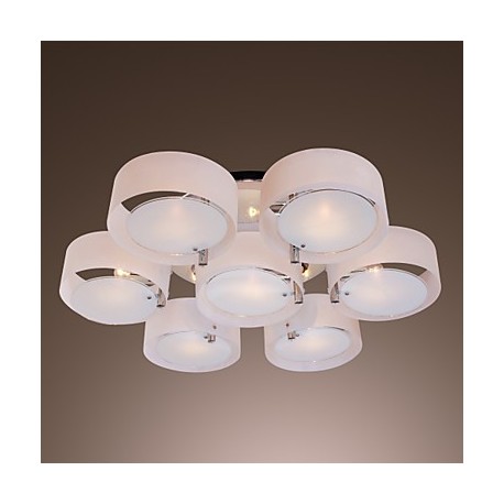 Max 60W Modern/Contemporary Chrome Metal Chandeliers / Flush Mount Living Room / Bedroom / Study Room/Office