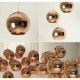 E27 220V15*15CM 5-10㎡Creative Simple Glass Nordic Retro Electroplating Ball Pendant Lamp Led Light