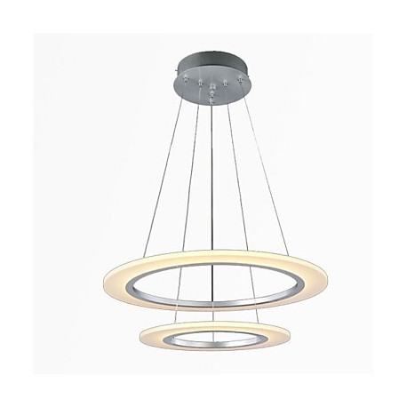 Modern LED Pendant Light Ceiling Hanging Chandeliers Lamp Fixtures with 2 ring 4060 CE FCC ROHS