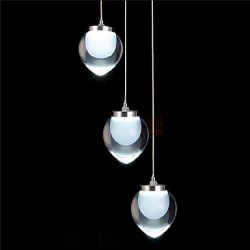 3W Modern/Contemporary LED Chrome Metal Pendant Lights Living Room / Bedroom / Dining Room / Kitchen / Study Room/Office / Kids 