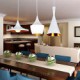 Max 60W Mini Style Painting Metal Pendant Lights Bedroom / Dining Room