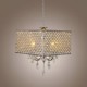 Max 60W Modern/Contemporary / Drum Crystal Painting Metal Chandeliers Living Room / Bedroom / Dining Room