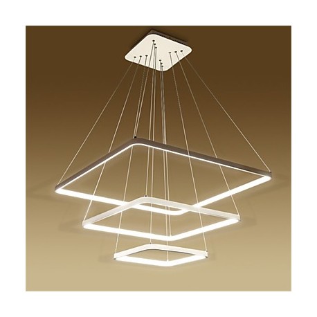 Modern Design/90W LED Pendant Light Three Rings Squareness/Fit for Showroom,Living Room, Dining Room,office, Game Room