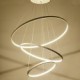 Modern Design/90W LED Pendant Light Three Rings /Fit for Showroom,Living Room, Dining Room,Study Room/Office, Game Room